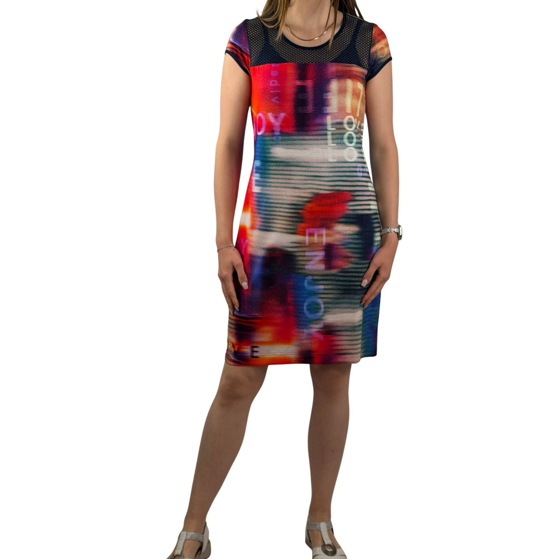 Kleid mit Netzeinsatz - Mode von Seidel