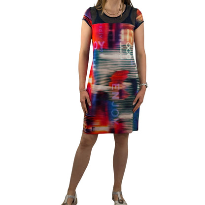 Kleid mit Netzeinsatz - Mode von Seidel