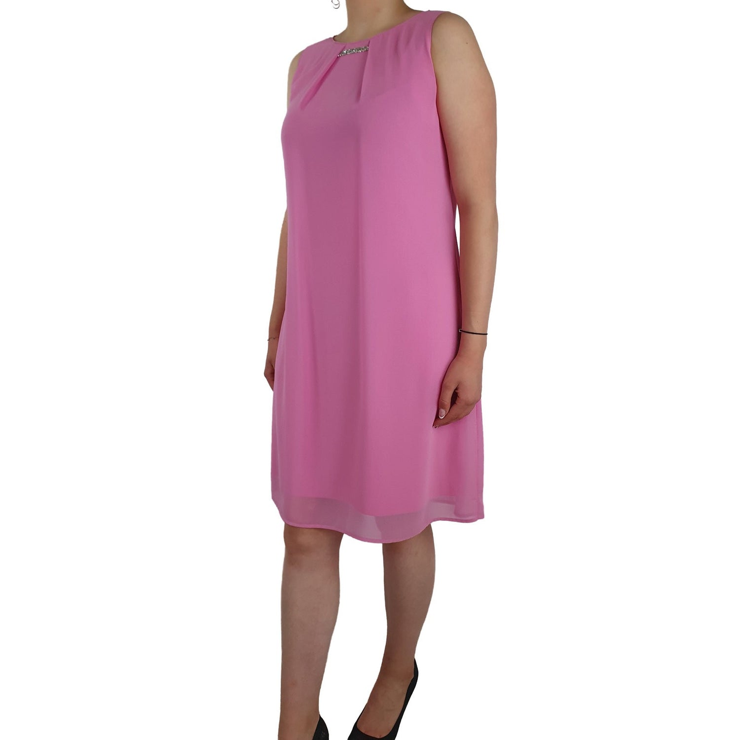 Kleid aus fließendem Georgette-Stoff. Mode von Seidel. Seidel Moden Onlineshop