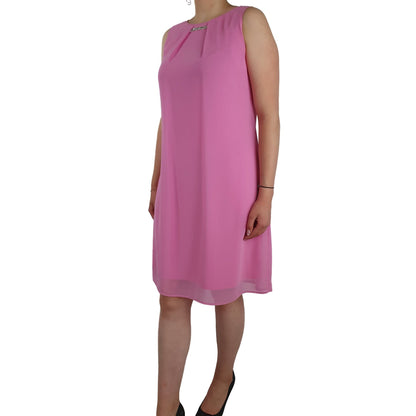 Kleid aus fließendem Georgette-Stoff. Mode von Seidel. Seidel Moden Onlineshop