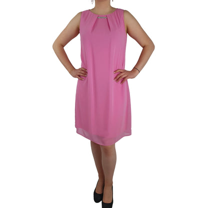 Kleid aus fließendem Georgette-Stoff. Mode von Seidel. Seidel Moden Onlineshop
