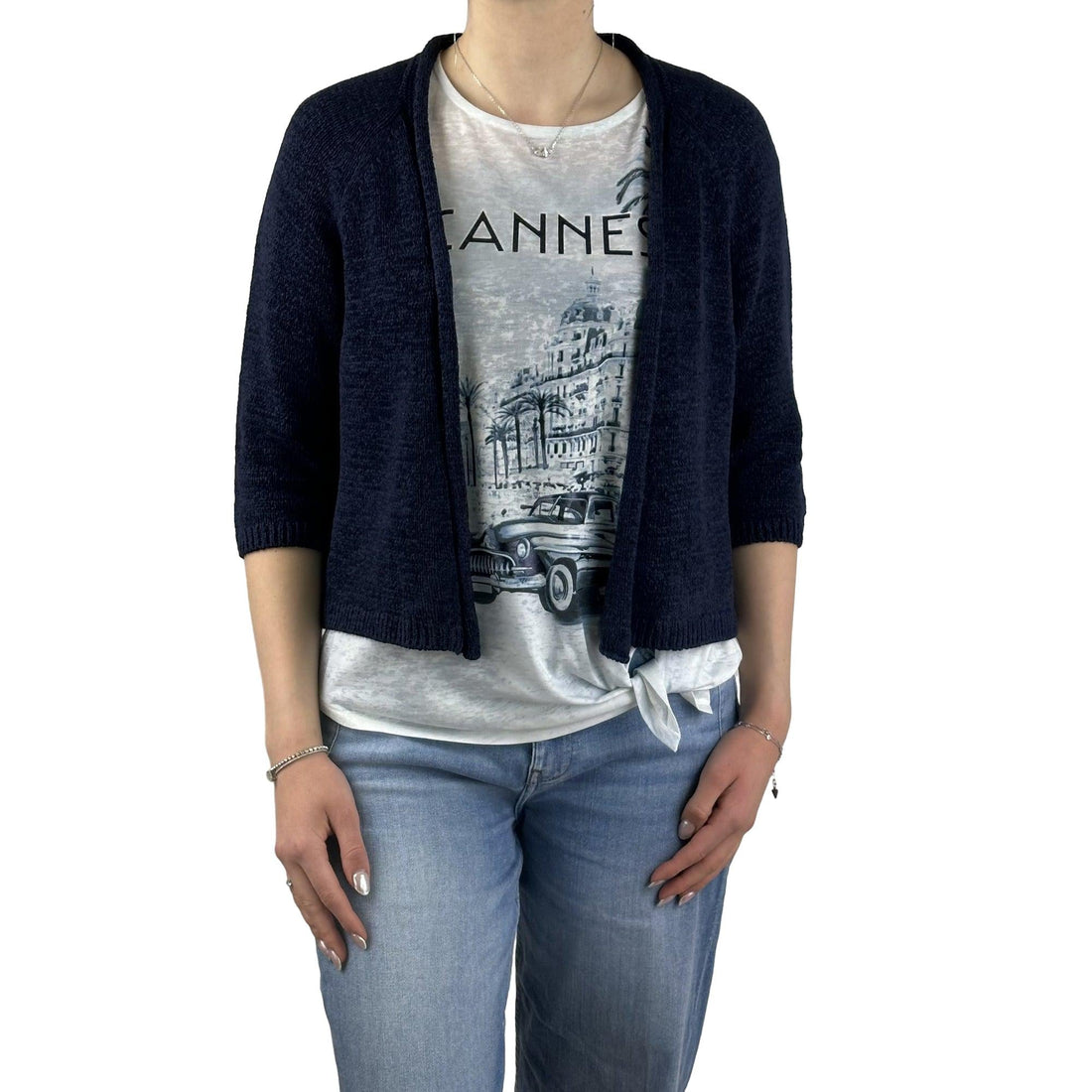 Strickjacke mit 3/4 Ärmeln - Mode von Seidel Moden - Damenmode für jeden Anlass