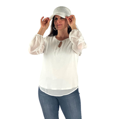 Schluse mit Cut-Out am Ausschnitt. Mode von Seidel. Seidel Moden Onlineshop
