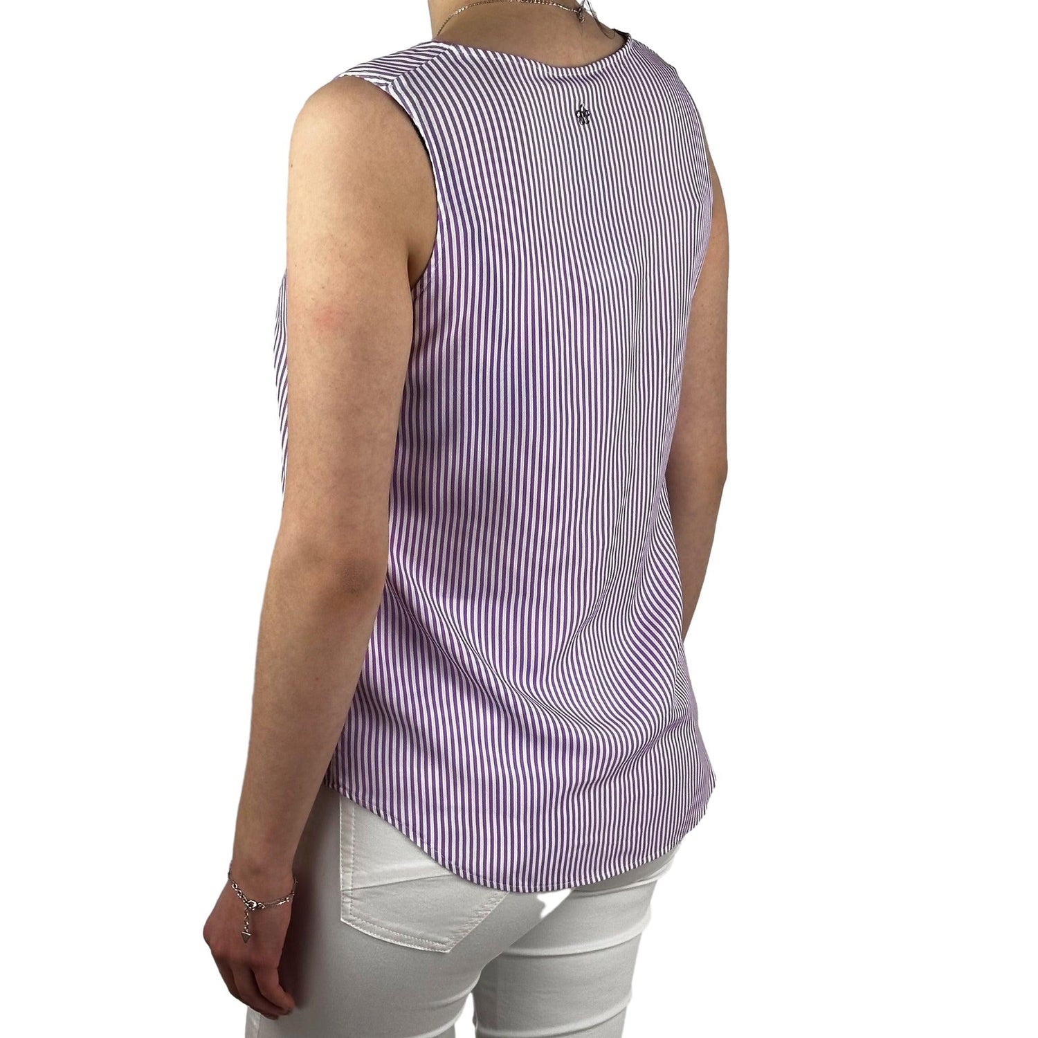 Streifen Top mit V-Ausschnitt. Mode von Seidel. Seidel Moden Onlineshop