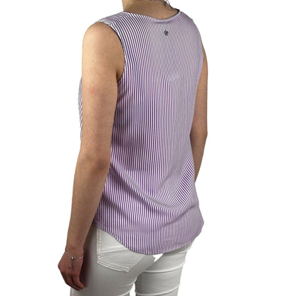 Streifen Top mit V-Ausschnitt. Mode von Seidel. Seidel Moden Onlineshop