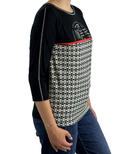 Shirt mit Front-Print und Muster. Mode von Frank Walder. Seidel Moden Onlineshop