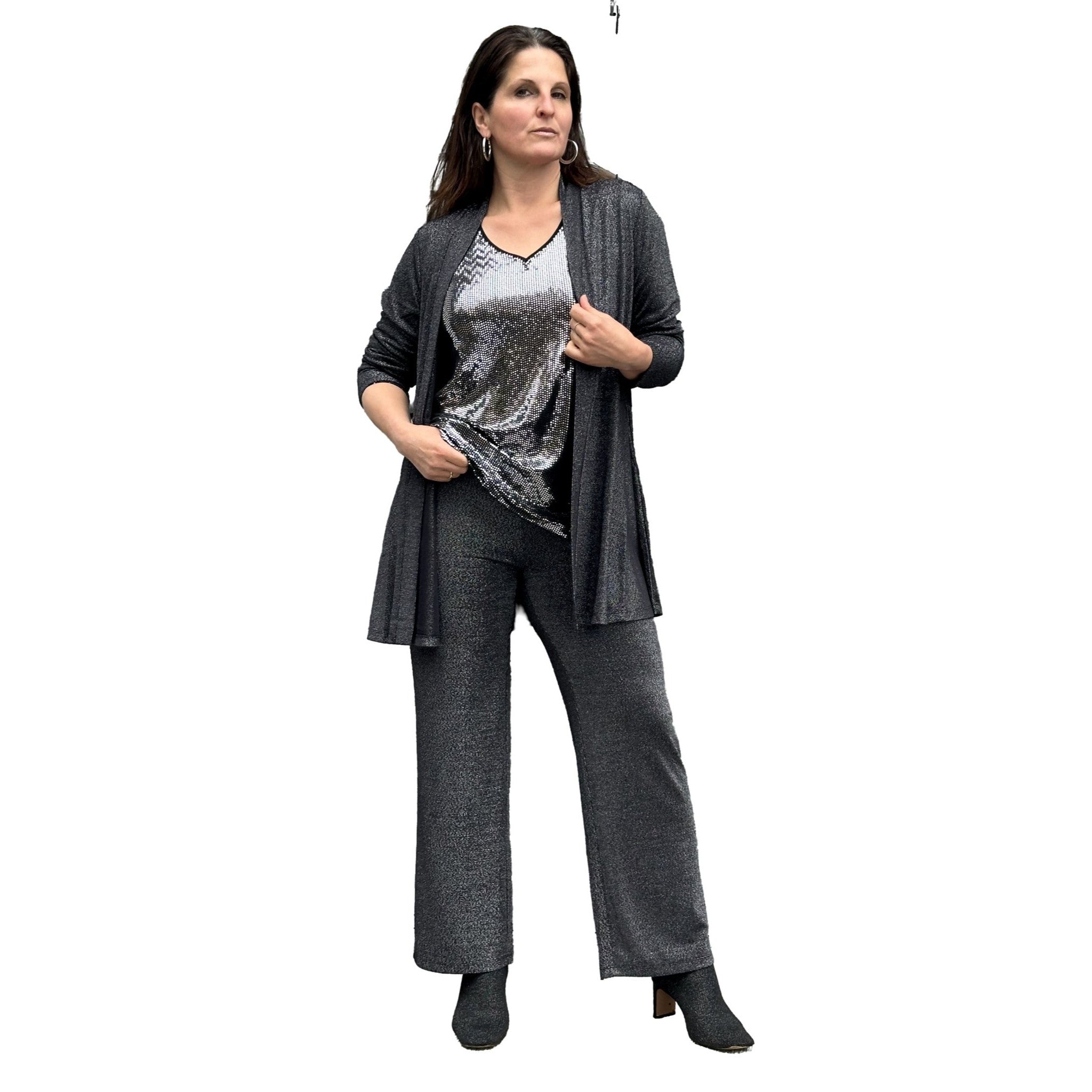 Hose mit Lurexfaden durchwebt. Mode von Via Appia. Seidel Moden Onlineshop